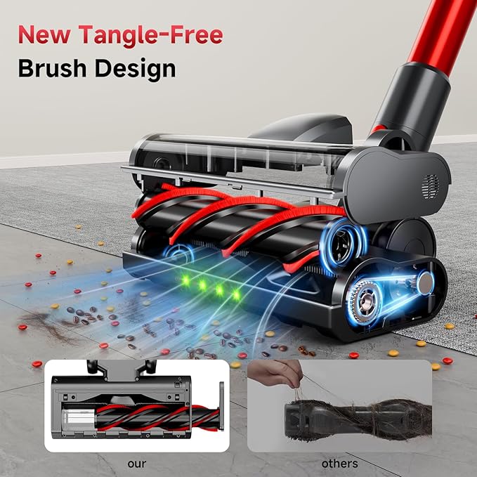 Clinkal Cordless Stick Vacuum Cleaner, 38Kpa Powerful Suction Vacuum Cleaner - Image 4
