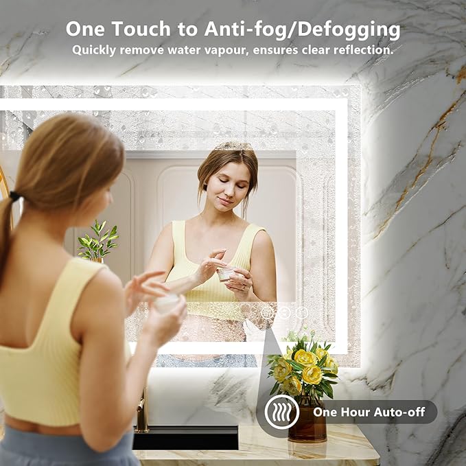 YEELAIT 40x30 Inch LED Bathroom Mirror - Image 5