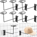 Blulu 6 Pcs Hat Displayer for Gridwall, Metal Hat Helmet Rack Retail Store by Blulu
