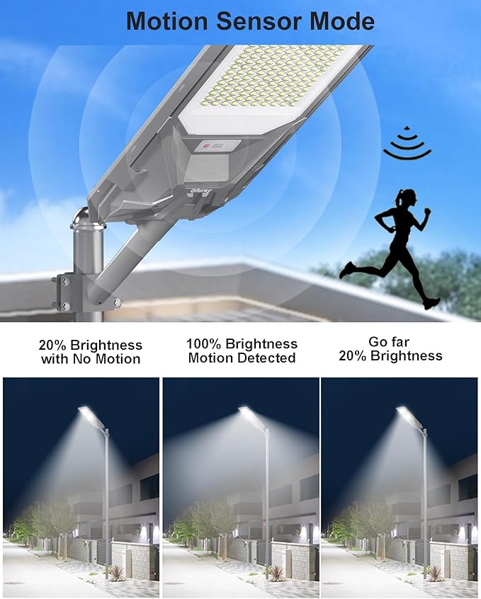 Ofuray Of-4000W Solar Street Lights Outdoor, 000Mah High Power Solar Security - Image 6
