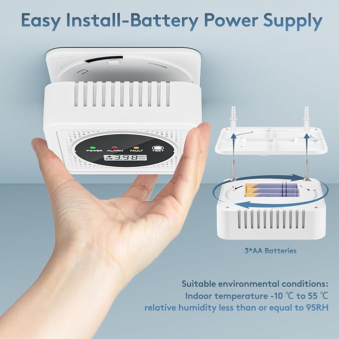 2 in 1, Carbon Monoxide Detectors, Smoke Detector, Smoke Combination CO Alarm - Image 7