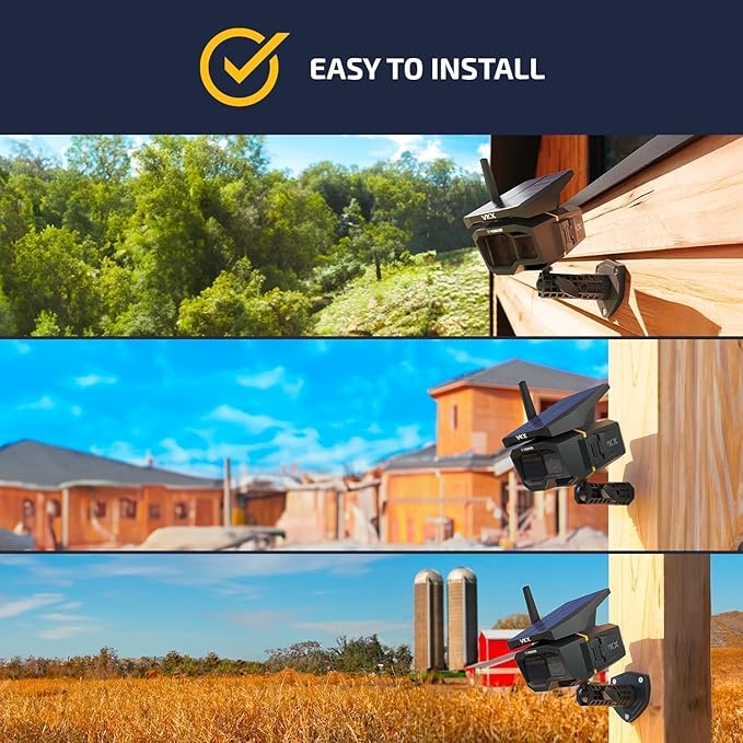 Vosker VKX Construction Pack Solar 4G LTE Security Camera, Wireless Outdoor - Image 8