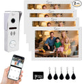Wired Video Doorbell Intercom System 7 inch Monitor 1080P HD Camera Entry by ANJIELOSMART
