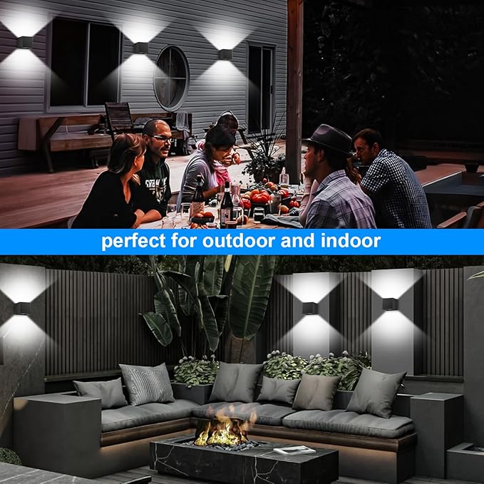 ledmo LED Up and Down Outdoor Wall Lights 20W Anti-Rust Adjustable Modern Wall - Image 8