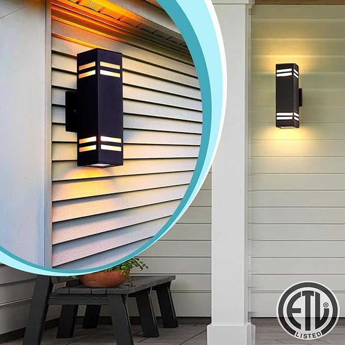 iYogaled Dusk to Dawn Outdoor Wall Light, Porch Lights Wall Mount 2 Pack - Image 7