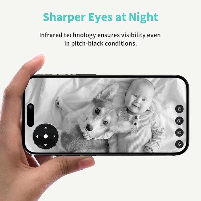 2K Indoor Security Camera, AI Human Pet Motion Detection, 2.4/5 GHz, 360° Pan - Image 4