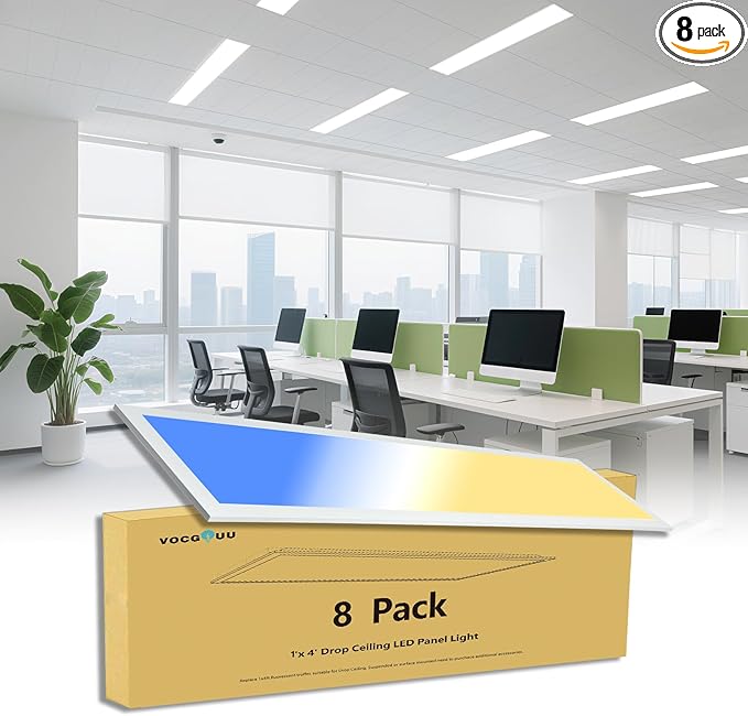 VocgoUU 1x4 LED Flat Panel Light 5000K 4000K 3000K by VocgoUULighting