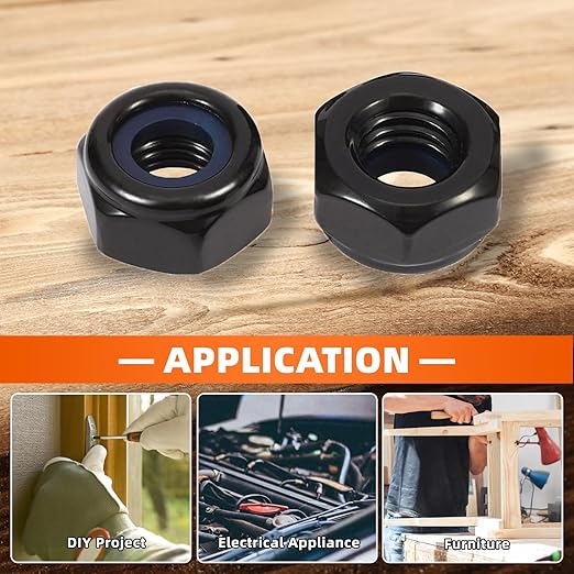 MewuDecor 1/4-20 Nylon Insert Hex Lock Nuts Locknuts, 304 Stainless Steel 18-8 - Image 5