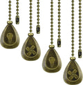 4 Pieces Ceiling Fan Pull Chain Extender Ornament 12 Inch Ceiling Pull Chain by Patelai