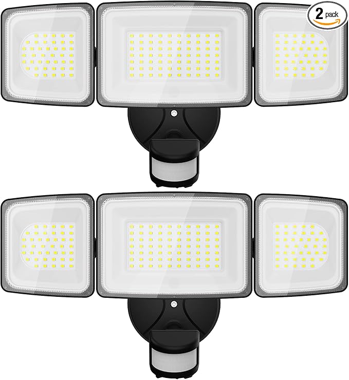 Onforu 2 Pack 100W LED Security Lights Motion Sensor Outdoor, 9000LM Super by Onforu