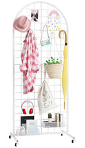 Asee'm Grid Wall Panels Display Stand 2' x 5.2' FT White Movable Wire Grid Wall by Aseem