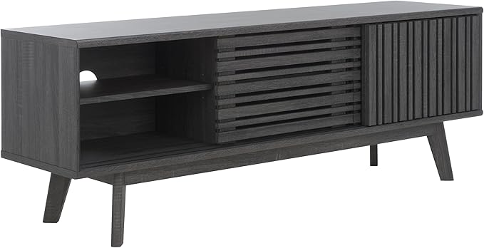 SAFAVIEH ESMA TV Stand for up to 65" Flatscreen – Distressed Black, Sliding - Image 11