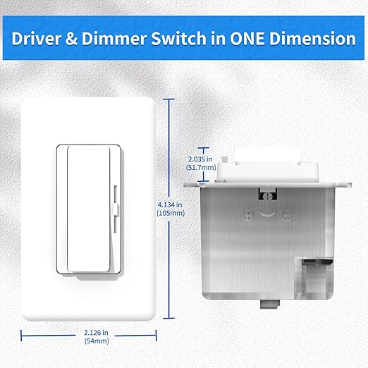 Dimmer and Driver Switch in ONE, AC120V 96W ON/Off Driver+dimmer 2 in1 Output - Image 2