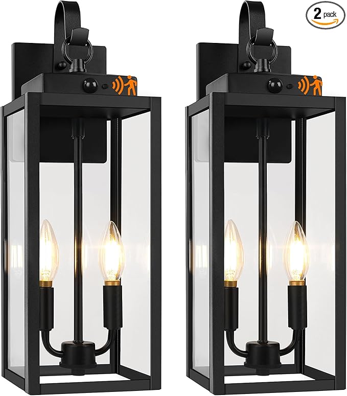 BesLowe 17.5” Upgraded Motion Sensor Outdoor Wall Lights, Dusk to Dawn Porch by BringYouBrightFuture