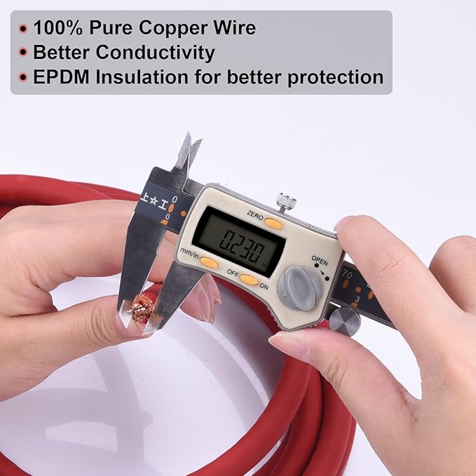 Shirbly 4 Gauge Battery Cable, 20FT Red + 20FT Black 4 AWG Pure Copper Wire - Image 3