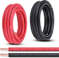 Shirbly 2 Gauge Battery Cable, 15FT Red + 15FT Black 2 AWG Pure Copper Wire by Shirbly