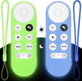 2PC Cover-Case-for-Chromecast-Google-TV-Remote, Glow-in-The-Dark Silicone by LOUTOC
