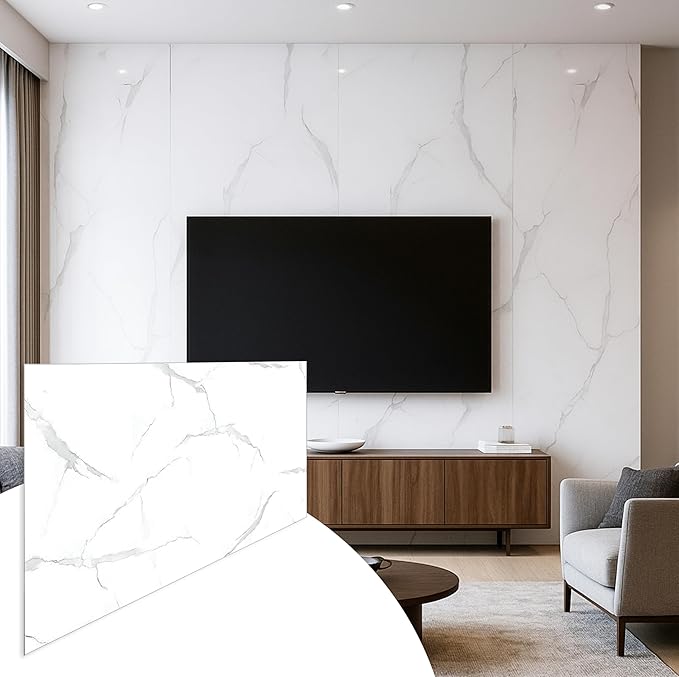 Dundee Deco Faux Marble Wall Panels - 2 ft X 4 ft - Glossy by DundeeDeco