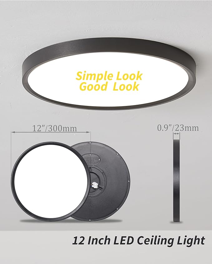 4pack 12 Inch Flush Mount Ceiling Light, 24w Led Ceiling Light, - Image 6