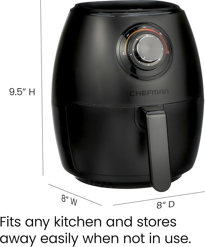 CHEFMAN Small Air Fryer Healthy Cooking, 3.6 Qt, User Friendly and Dual Control - Image 9