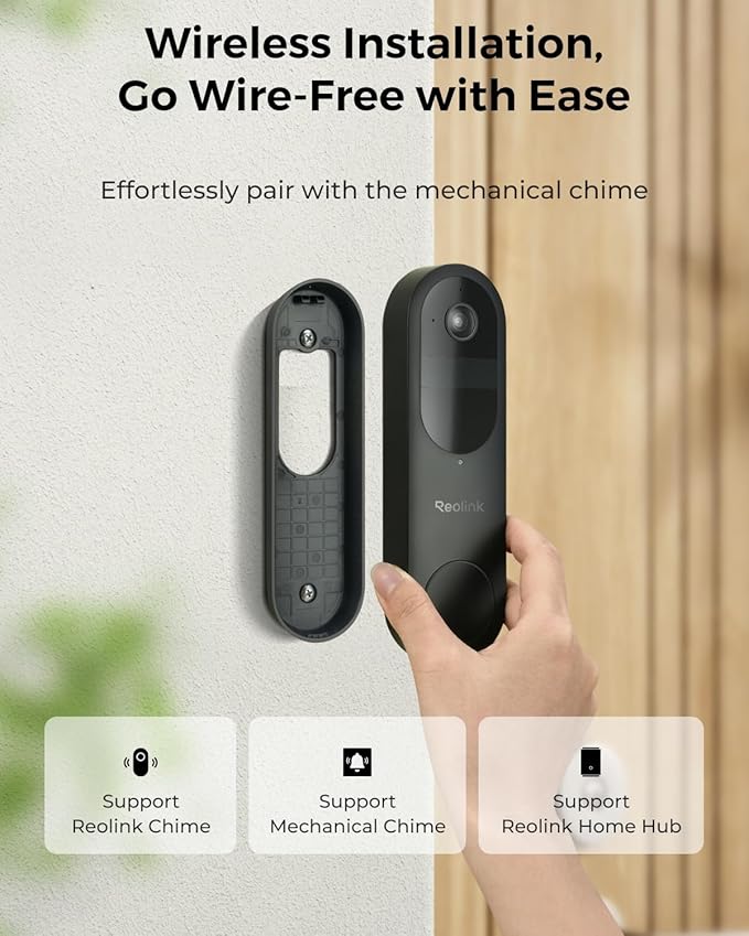 REOLINK 2K Battery Video Doorbell Camera, 150°x150° Head-to-Toe View, 2.4/5 GHz - Image 4