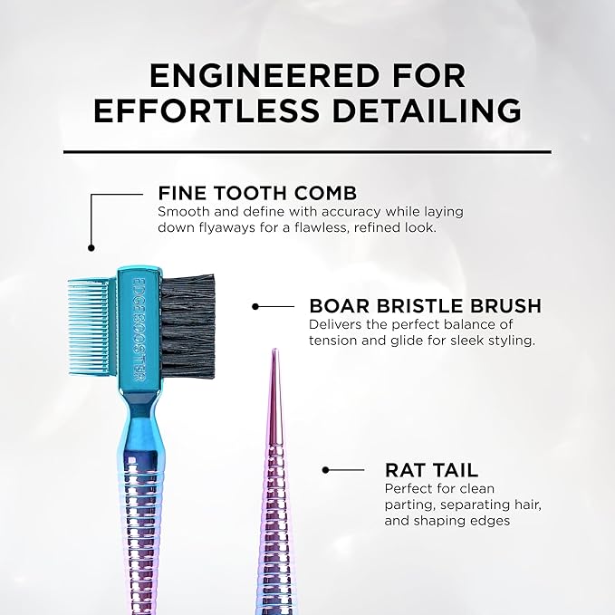 STYLE FACTOR EDGE BOOSTER® Mini Hammer Brush Travel Size | Baby Hair Brush & - Image 4