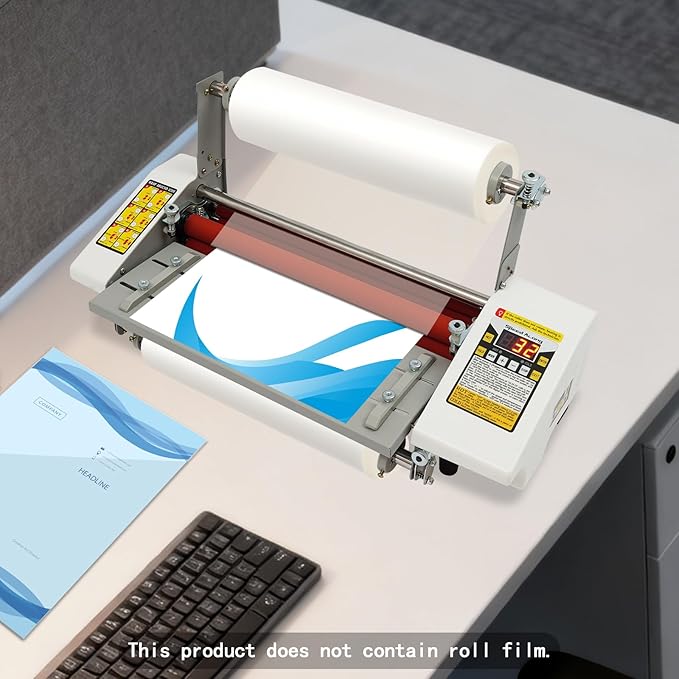 13 inch Laminator Machine Hot and Cold Roll Laminator 110V Digital Thermal - Image 4