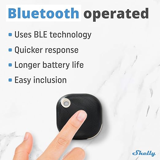 Shelly Blu Button Tough Black | Bluetooth-Operated Multi-Click Action and - Image 3