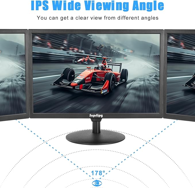Suprlipy 19 inch FHD Small IPS Monitor LCD Display Screen 1440x900 60Hz 16:10 - Image 3