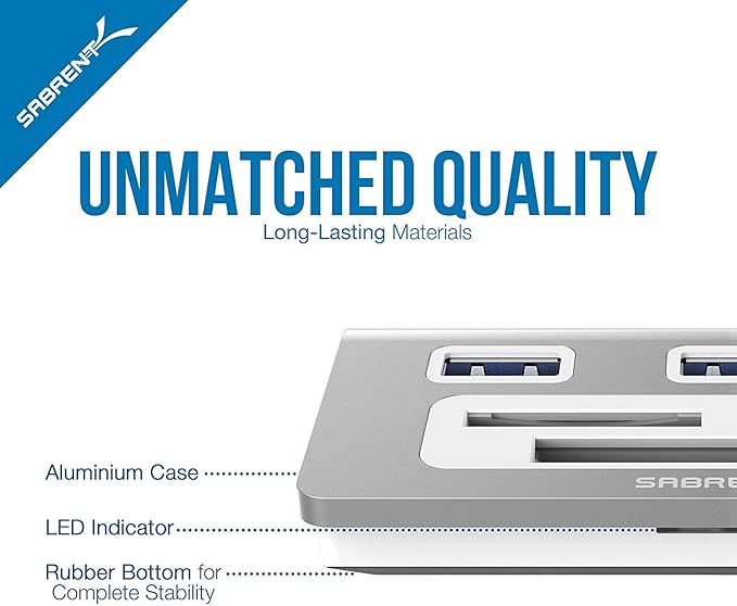 SABRENT Premium 3 Port Aluminum USB 3.0 Hub - Image 8
