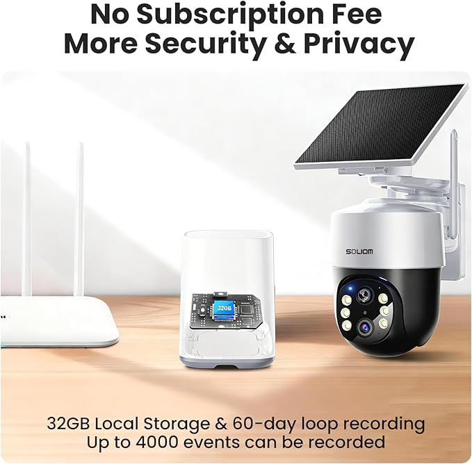 SOLIOM- True 8MP HD Security Cameras Outdoor Wireless, Add-On Camera, Solar - Image 6