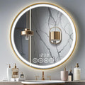 28 Inch Wall-Mounted Round Bathroom Mirror by LIGHTINGUPYOURBEAUTY