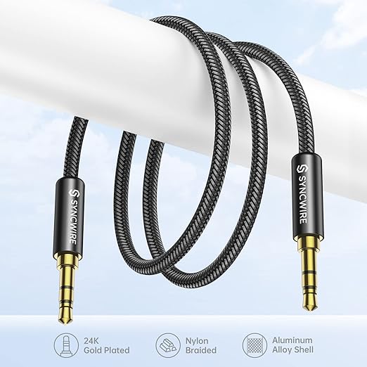 Syncwire 3.5mm Nylon Braided Aux Cable, Audio Auxiliary Input Adapter Male to - Image 5