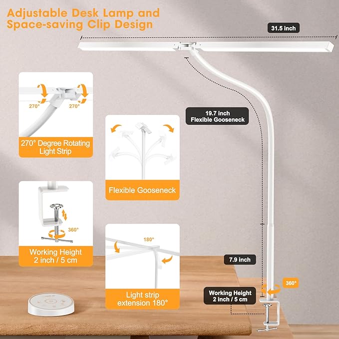 Pzloz Led Desk Lamp for Office Home - Image 5