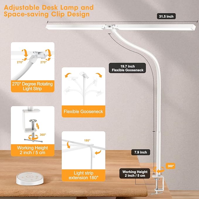 Pzloz Led Desk Lamp for Office Home - Image 4