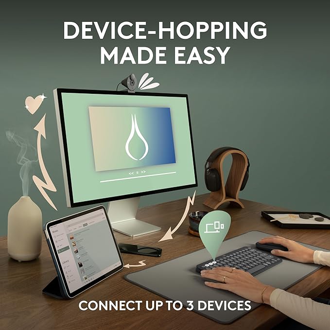 Logitech Pebble Keys 2 K380s, Slim and Portable, Easy-Switch - Image 3