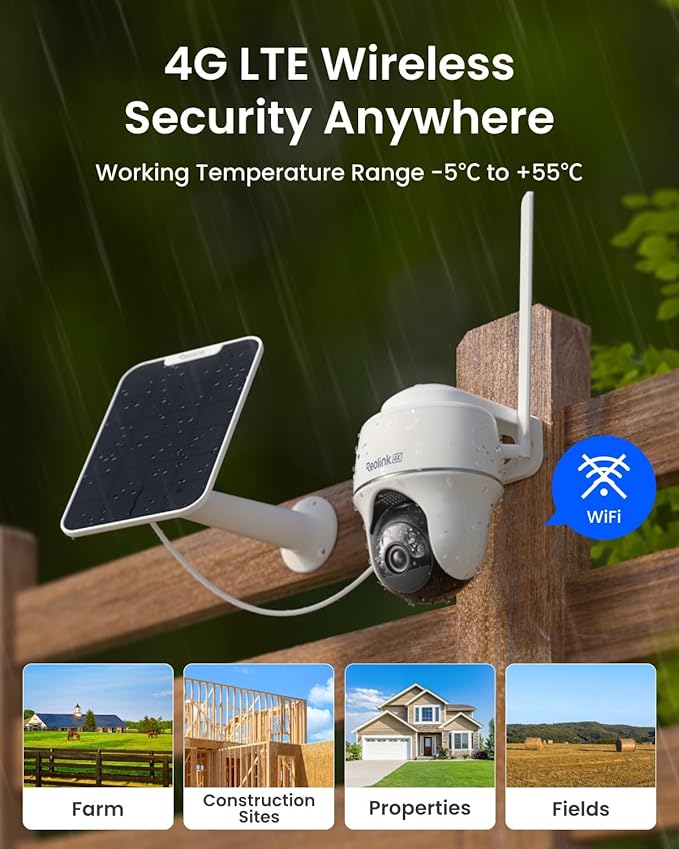 REOLINK 4K LTE Cellular Security Camera Wireless Outdoor, No WiFi, 3G/4G LTE - Image 5