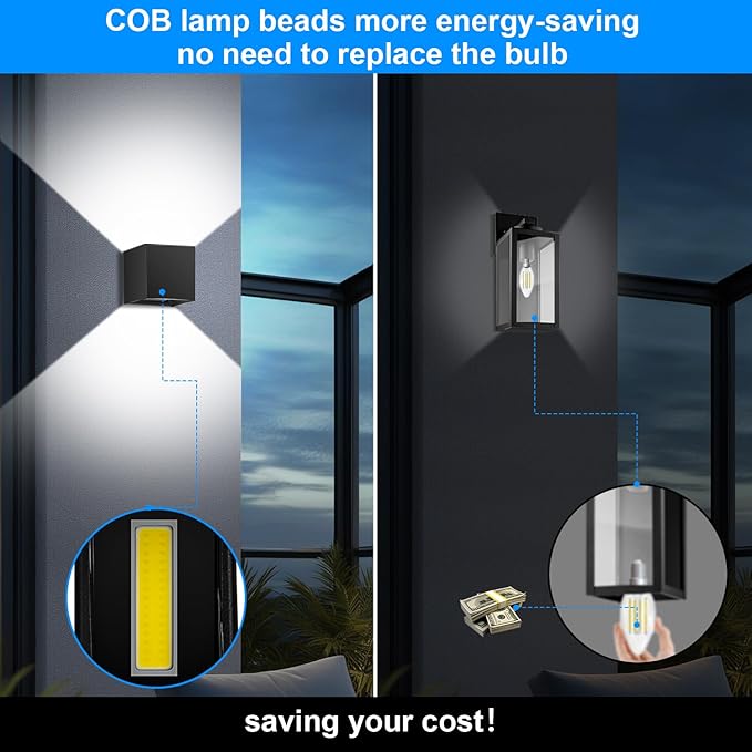 ledmo LED Up and Down Outdoor Wall Lights 20W Anti-Rust Adjustable Modern Wall - Image 4