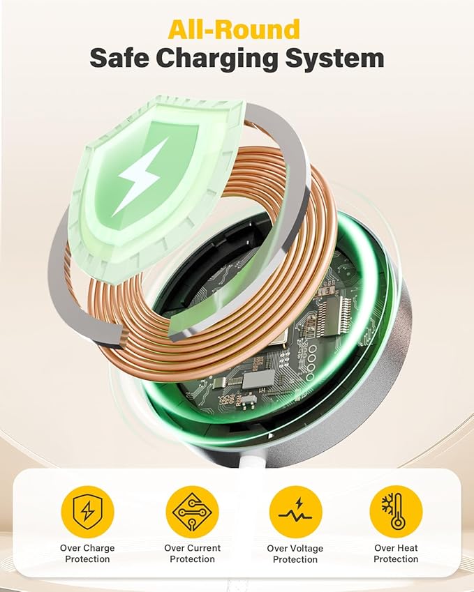 25W Magnetic Wireless Charger for iPhone 17/16, Qi2 Fast Charging Pad for - Image 8