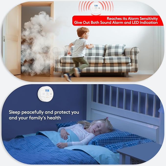 6 Packs, 2 in 1 Technology, Carbon Monoxide Detector, Co Alarm, 85db Alert - Image 7