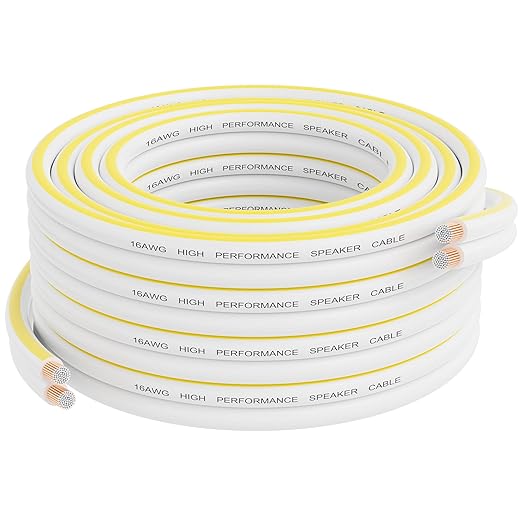 Mygatti Speaker Wire 50 FT, 16/2 Gauge Audio Speaker Wire, by Mygatti