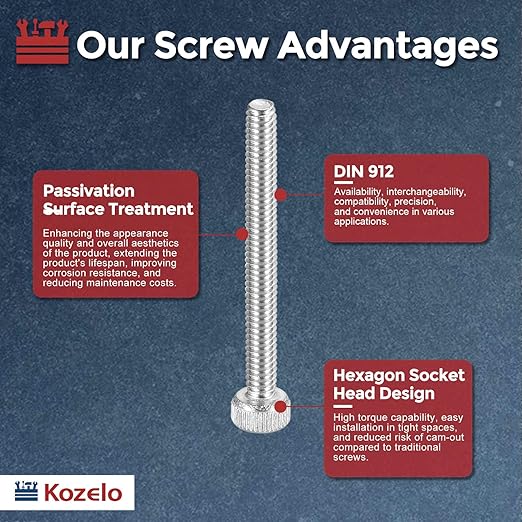 Kozelo 30pcs Socket Head Cap Screws - Image 3