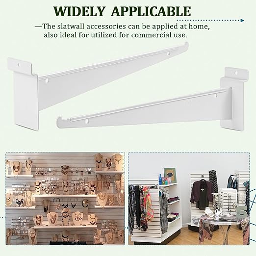 AYAYGD 10 Pack Slatwall Knife Shelf Bracket, 8 inch Slatwall Bracket - Image 6