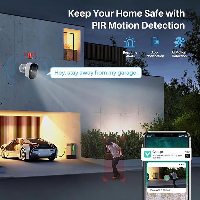 Security Cameras Wireless Outdoor Indoor, 2K Battery Powered WiFi Camera - Image 3