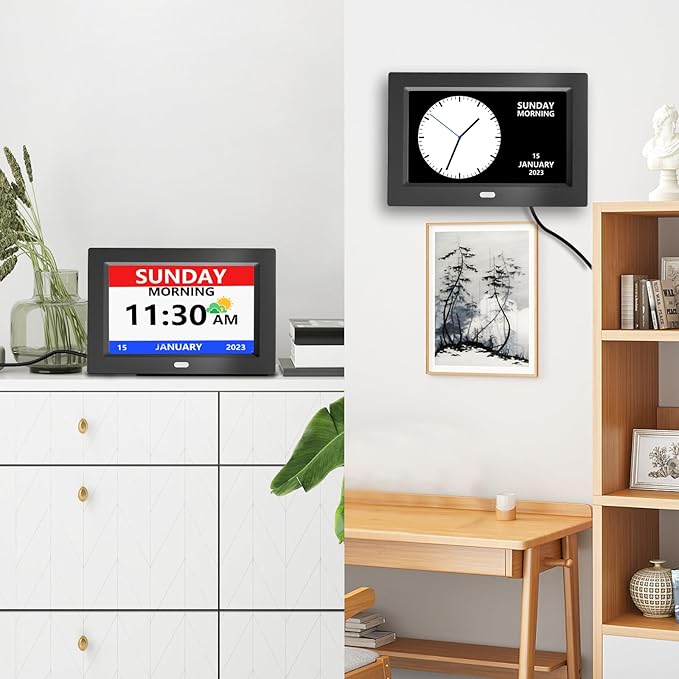 MRCHYDZ 11 Inch Clock with Day and Date - Image 3