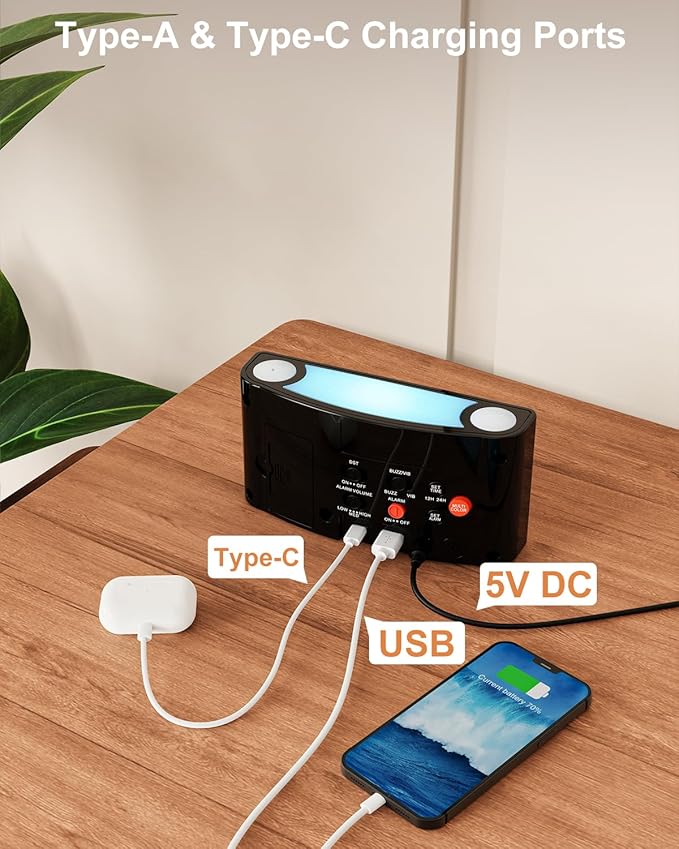 Mesqool Wake Up on Time: Vibrating Alarm Clock - Image 6