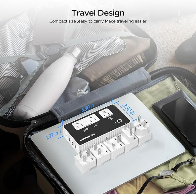 Key Power 2000W Step Down Converter, 220V to 110V Voltage Converter US to Europe - Image 6