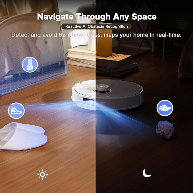roborock Qrevo Curv Robot Vacuum and Mop, Zero-Tangling, AdaptiLift Chassis - Image 7