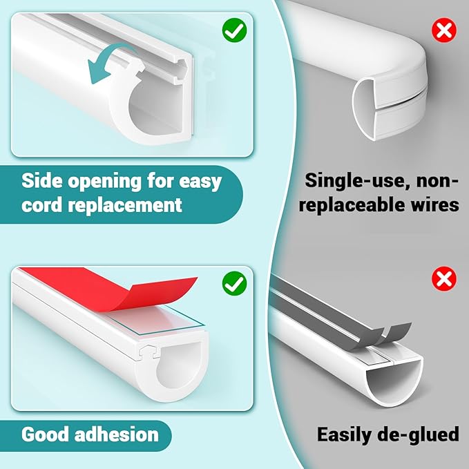 78 Inch Self-Adhesive TV Cable Hider, Home Audio Flexible Wire Cord Management - Image 4