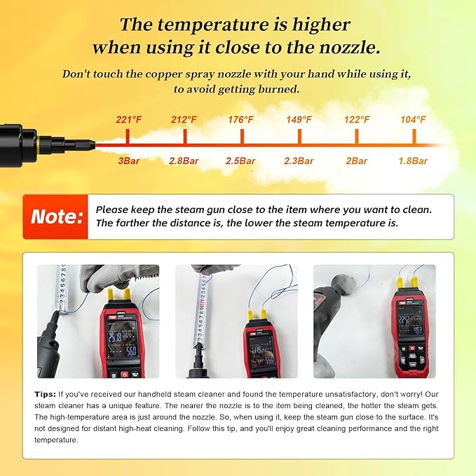 Steam Cleaner, 15s Heat-Up, 1.6L Tank, 3-Level Adjustable Handle, 2500W Steamer - Image 8